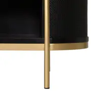 RACK 1,80 M X 43 CM ECLAIR TELA - EBANIZADO/DOURADO - Foto 5