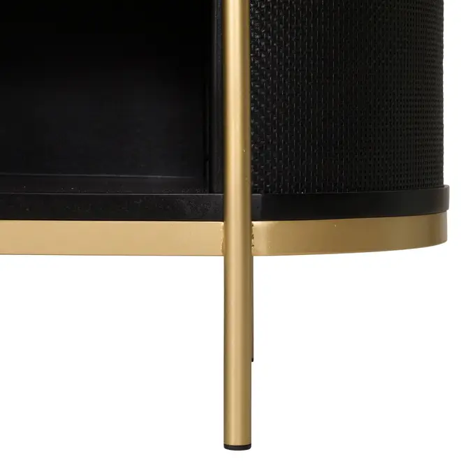 RACK 1,80 M X 43 CM ECLAIR TELA - EBANIZADO/DOURADO - Foto 5