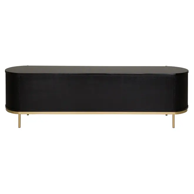 RACK 1,80 M X 43 CM ECLAIR TELA - EBANIZADO/DOURADO - Foto 6