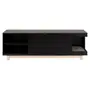 RACK 1 PORTA DE CORRER 1,50 M X 40 CM NOOK - PRETO/NATURAL WASHED - Foto 3