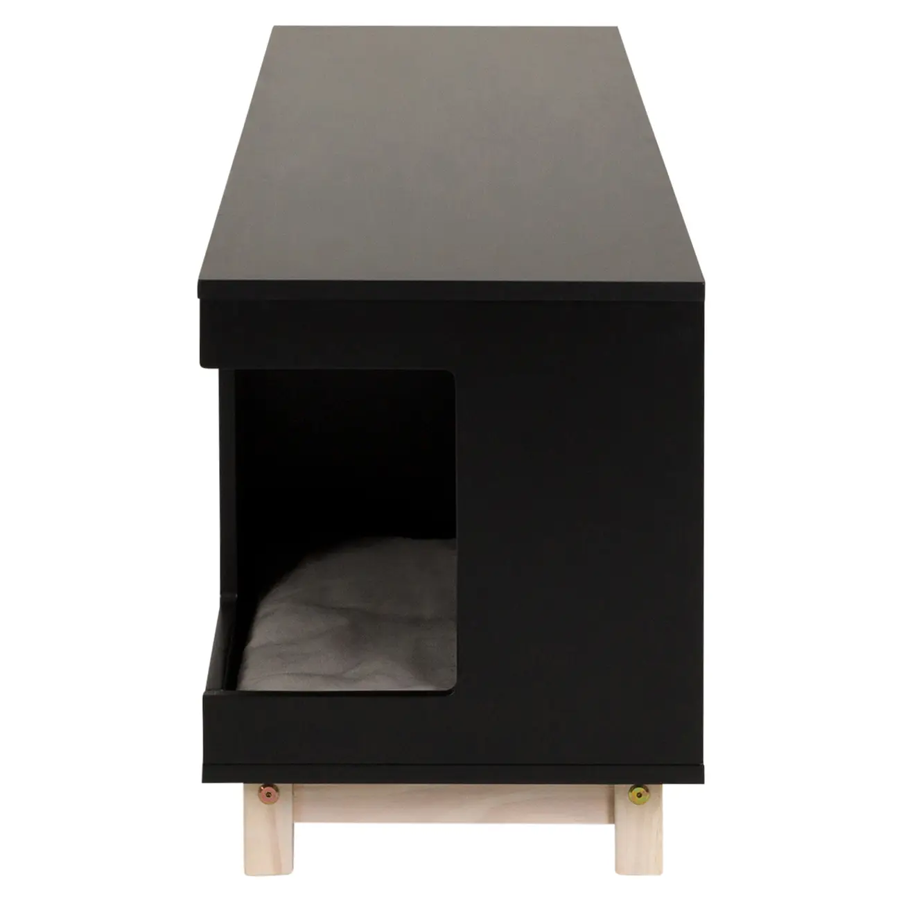 RACK 1 PORTA DE CORRER 1,50 M X 40 CM NOOK - PRETO/NATURAL WASHED - Foto 4