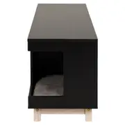 RACK 1 PORTA DE CORRER 1,50 M X 40 CM NOOK - PRETO/NATURAL WASHED - Foto 4