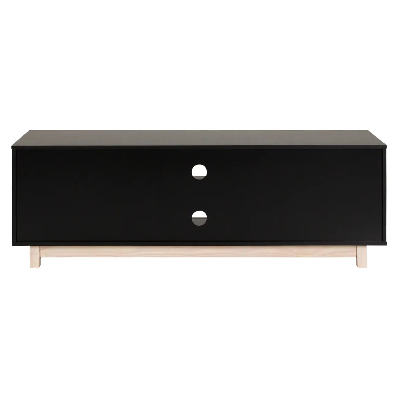 RACK 1 PORTA DE CORRER 1,50 M X 40 CM NOOK - PRETO/NATURAL WASHED - Foto 5