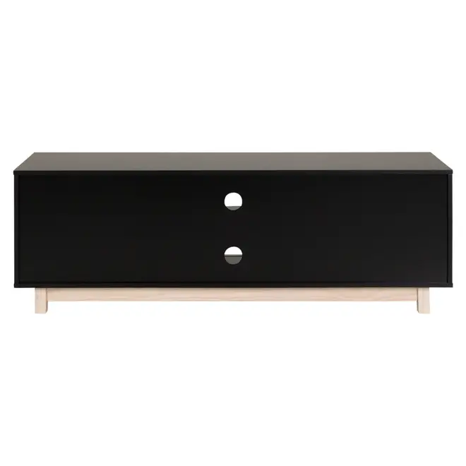 RACK 1 PORTA DE CORRER 1,50 M X 40 CM NOOK - PRETO/NATURAL WASHED - Foto 5