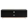RACK 1 PORTA DE CORRER 1,50 M X 40 CM NOOK - PRETO/NATURAL WASHED - Foto 5