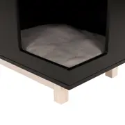 RACK 1 PORTA DE CORRER 1,50 M X 40 CM NOOK - PRETO/NATURAL WASHED - Foto 6