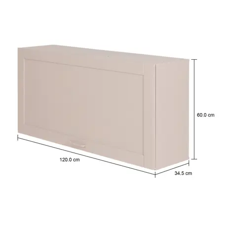Imagem com medidas do produto ARMÁRIO DE COZINHA AÉREO 1,20 M 1 PORTA BASCULANTE LOGBOX