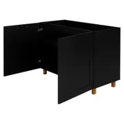ARMÁRIO DE COZINHA INFERIOR 1,20 M 2 PORTAS LOGBOX - PRETO/NOZES - Foto 3