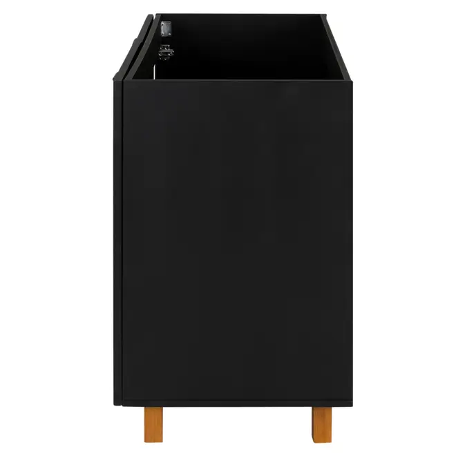 ARMÁRIO DE COZINHA INFERIOR 1,20 M 2 PORTAS LOGBOX - PRETO/NOZES - Foto 5