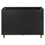 ARMÁRIO DE COZINHA INFERIOR 1,20 M 2 PORTAS LOGBOX - PRETO/NOZES - Foto 9