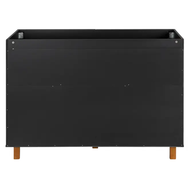 ARMÁRIO DE COZINHA INFERIOR 1,20 M 2 PORTAS LOGBOX - PRETO/NOZES - Foto 9