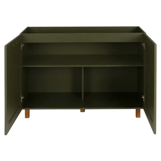 ARMÁRIO DE COZINHA INFERIOR 1,20 M 2 PORTAS LOGBOX - MUSGO/NOZES - Foto 4