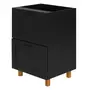 GAVETEIRO PARA COZINHA 60 CM 3 GAVETAS LOGBOX - PRETO/NOZES - Foto 2