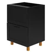 GAVETEIRO PARA COZINHA 60 CM 3 GAVETAS LOGBOX - PRETO/NOZES - Foto 2