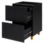 GAVETEIRO PARA COZINHA 60 CM 3 GAVETAS LOGBOX - PRETO/NOZES - Foto 3