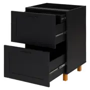GAVETEIRO PARA COZINHA 60 CM 3 GAVETAS LOGBOX - PRETO/NOZES - Foto 3