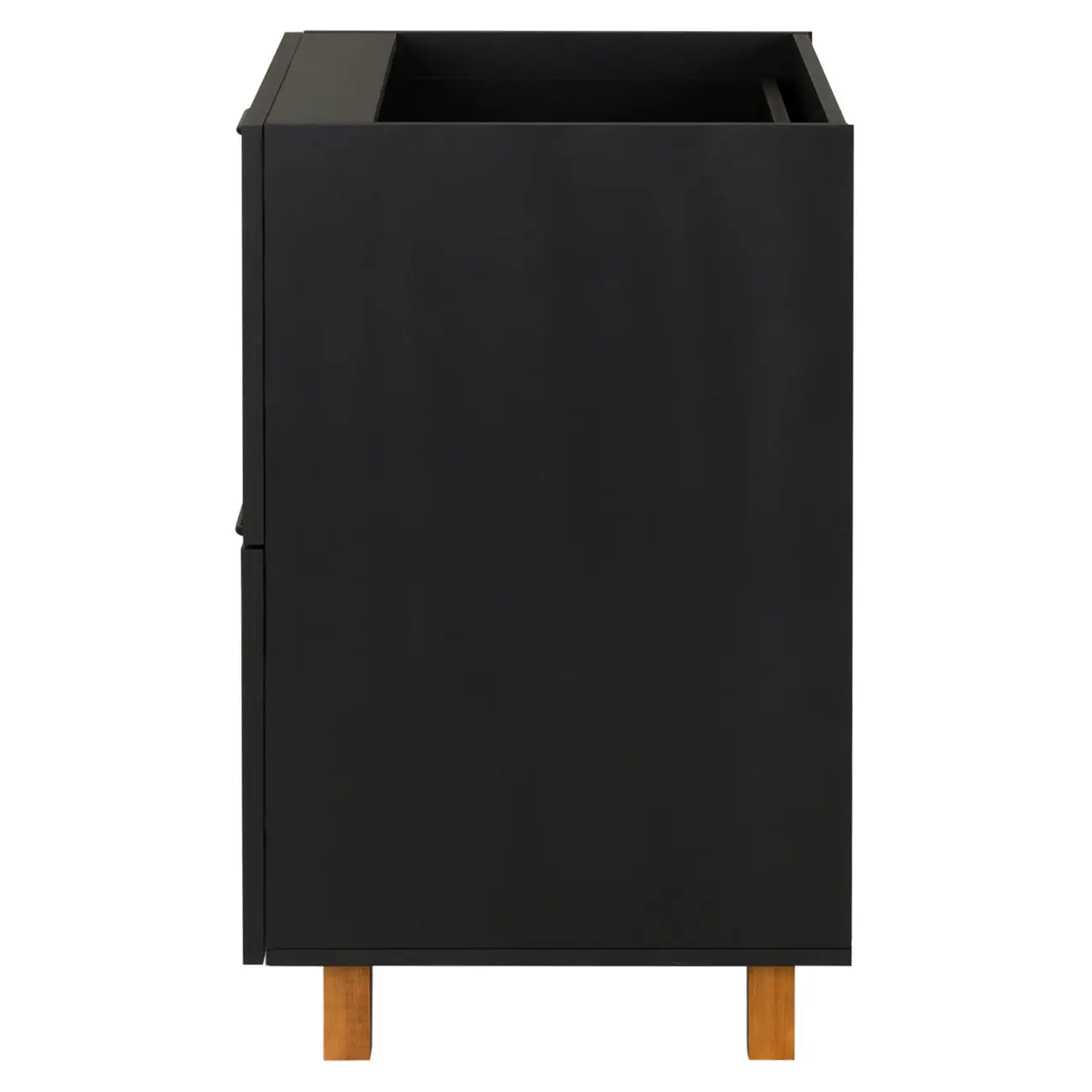 GAVETEIRO PARA COZINHA 60 CM 3 GAVETAS LOGBOX - PRETO/NOZES - Foto 4