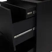 GAVETEIRO PARA COZINHA 60 CM 3 GAVETAS LOGBOX - PRETO/NOZES - Foto 5