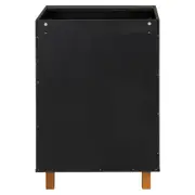 GAVETEIRO PARA COZINHA 60 CM 3 GAVETAS LOGBOX - PRETO/NOZES - Foto 9