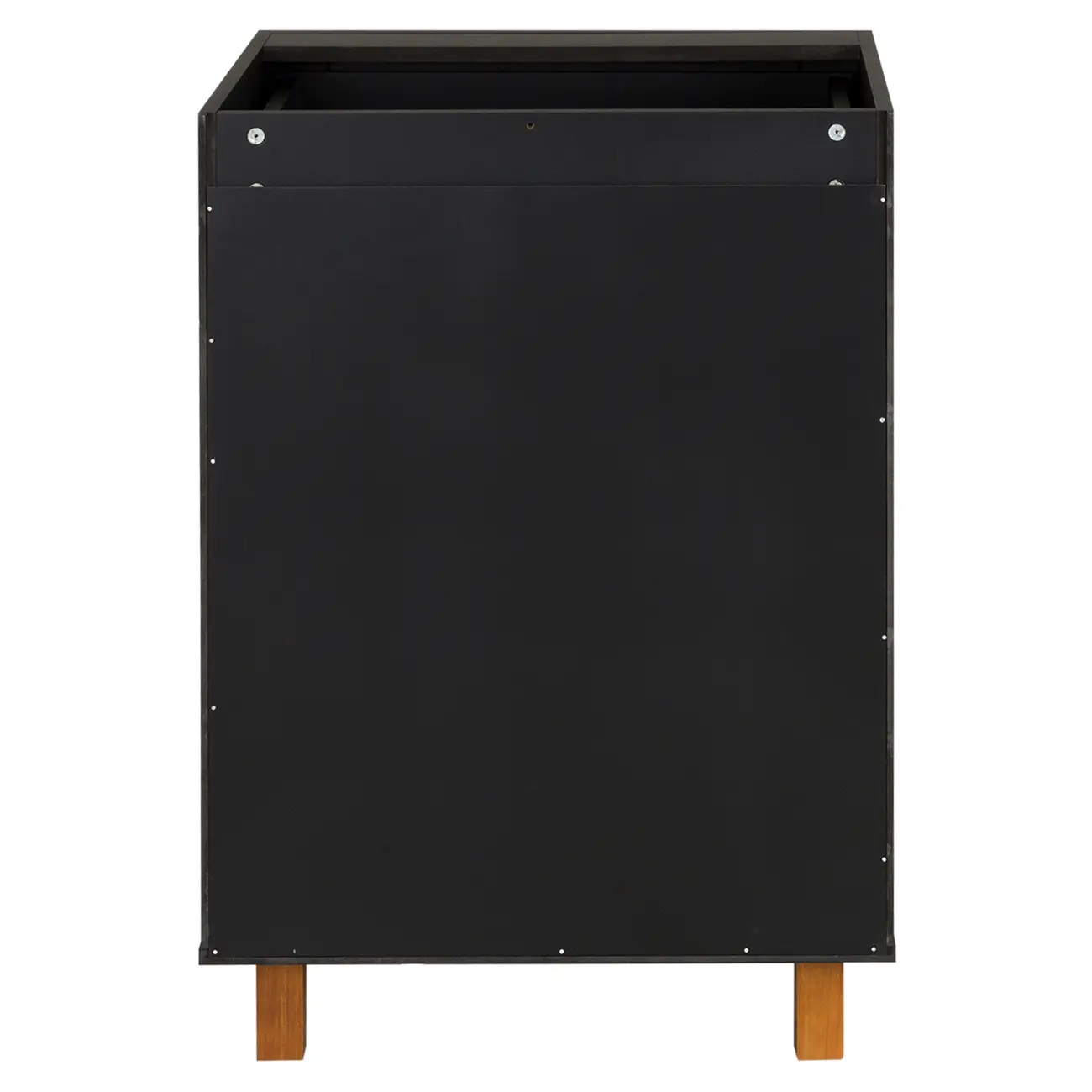 GAVETEIRO PARA COZINHA 60 CM 3 GAVETAS LOGBOX - PRETO/NOZES - Foto 9