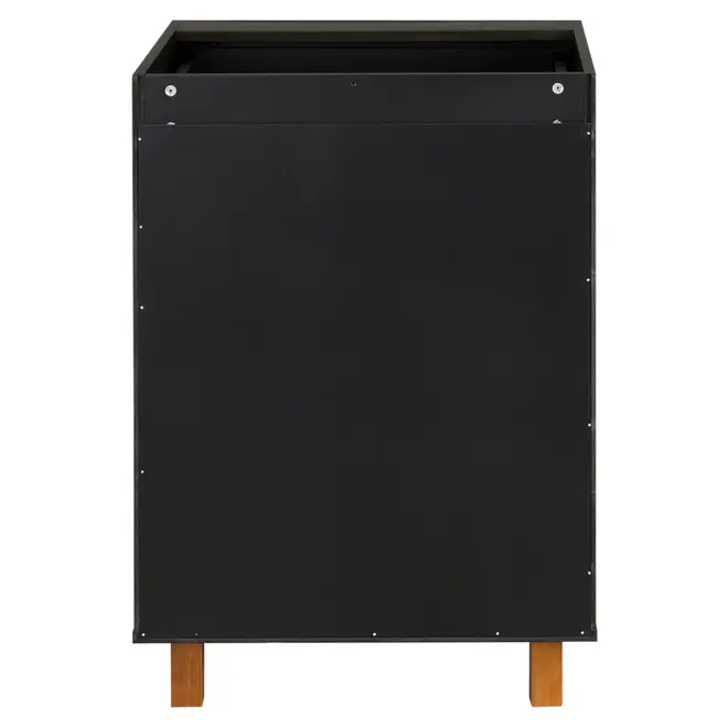 GAVETEIRO PARA COZINHA 60 CM 3 GAVETAS LOGBOX - PRETO/NOZES - Foto 9