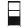 EBANIZADO/PRETO - ESTANTE 2 PORTAS 1 M X 2,07 M PAMPA