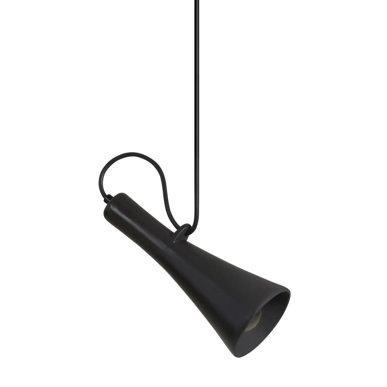 LUMINÁRIA DE TETO CORNET - PRETO/PRETO - Foto 4