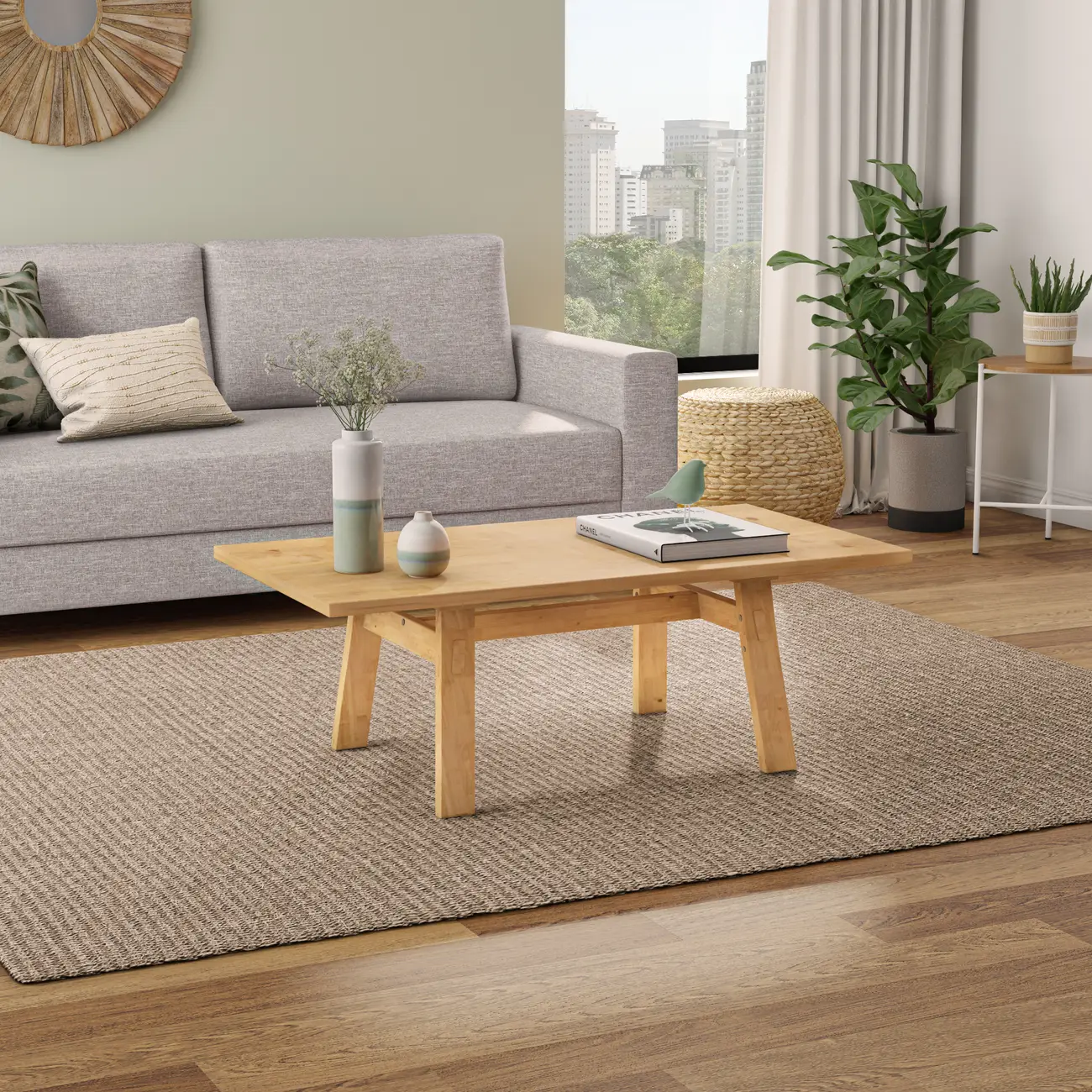 MESA DE CENTRO 1,10 M X 60 CM PETRÓPOLIS - AMÊNDOA - Foto 6