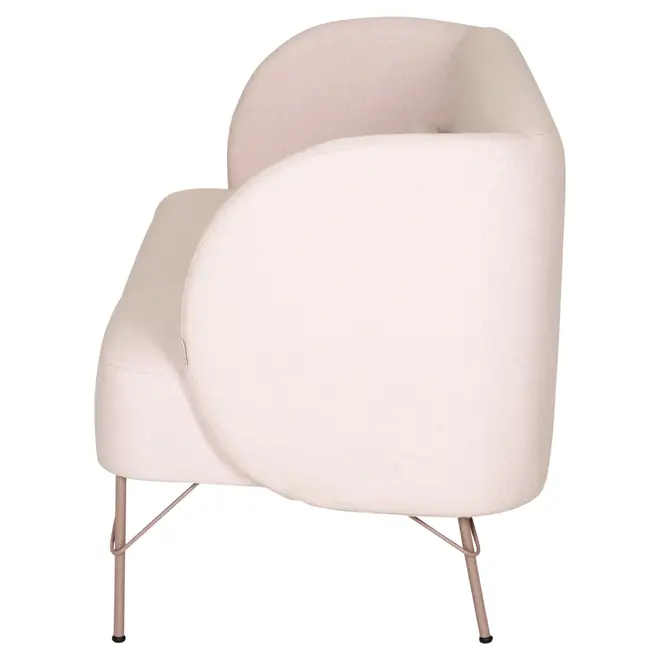 SOFÁ 2 LUGARES NORDIC - QUARTZO ROSA/QUARTZO ROSA - Foto 3