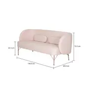 SOFÁ 2 LUGARES NORDIC - QUARTZO ROSA/QUARTZO ROSA - Foto 8