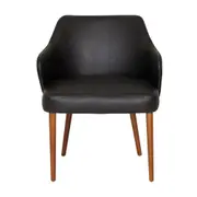 POLTRONA HERVIK - PRETO/NOZES - Foto 2