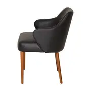 POLTRONA HERVIK - PRETO/NOZES - Foto 3