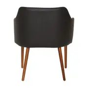 POLTRONA HERVIK - PRETO/NOZES - Foto 4