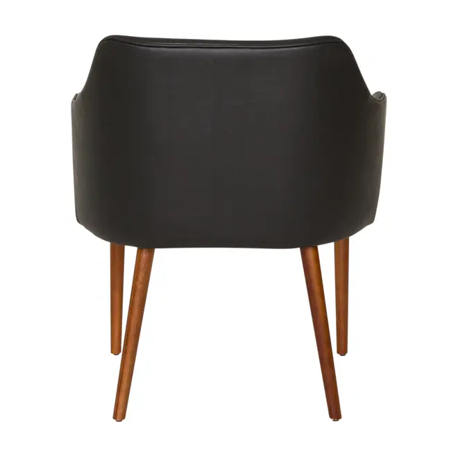 POLTRONA HERVIK - PRETO/NOZES - Foto 4