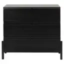 EBANIZADO/PRETO - CÔMODA 3 GAVETAS 1,02 M X 42 CM PAMPA