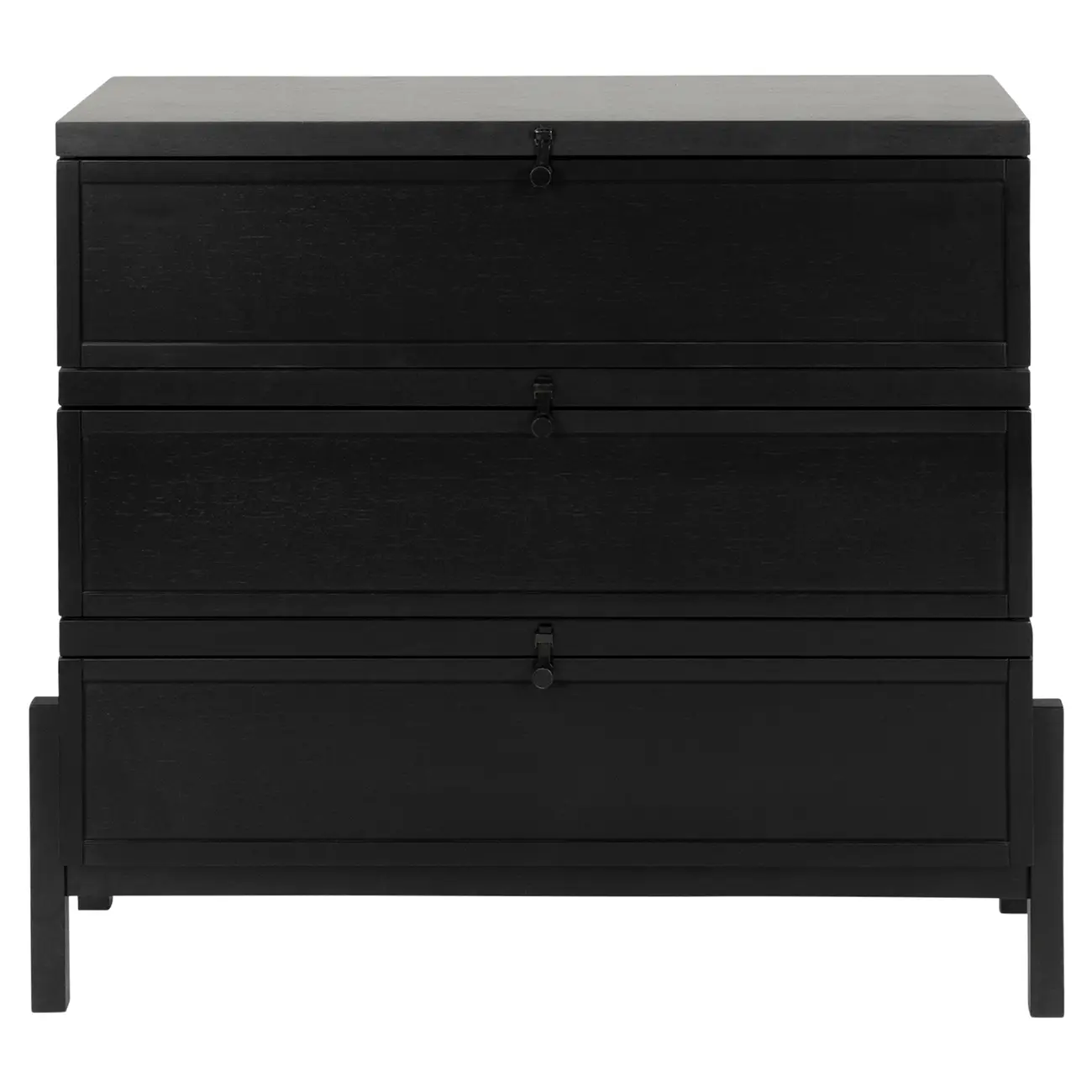 CÔMODA 3 GAVETAS 1,02 M X 42 CM PAMPA - EBANIZADO/PRETO - Foto 1