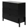 CÔMODA 3 GAVETAS 1,02 M X 42 CM PAMPA - EBANIZADO/PRETO - Foto 2