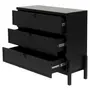 CÔMODA 3 GAVETAS 1,02 M X 42 CM PAMPA - EBANIZADO/PRETO - Foto 3