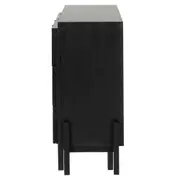 CÔMODA 3 GAVETAS 1,02 M X 42 CM PAMPA - EBANIZADO/PRETO - Foto 4