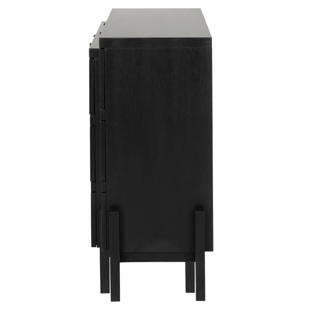 CÔMODA 3 GAVETAS 1,02 M X 42 CM PAMPA - EBANIZADO/PRETO - Foto 4