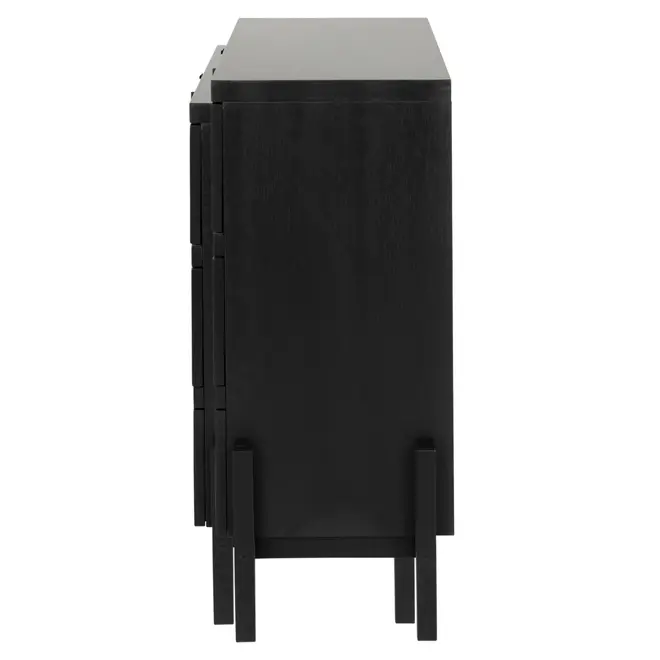 CÔMODA 3 GAVETAS 1,02 M X 42 CM PAMPA - EBANIZADO/PRETO - Foto 4