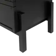 CÔMODA 3 GAVETAS 1,02 M X 42 CM PAMPA - EBANIZADO/PRETO - Foto 6