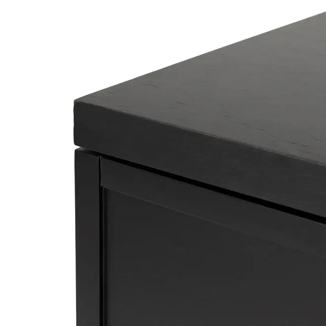 CÔMODA 3 GAVETAS 1,02 M X 42 CM PAMPA - EBANIZADO/PRETO - Foto 9