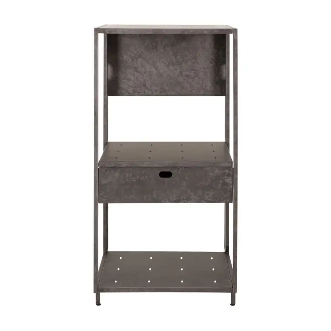 ARMÁRIO DE COZINHA MÉDIO ABERTO 1 GAVETA 64 CM BRASP - GRAFITE FOSFATIZADO - Foto 1