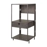 ARMÁRIO DE COZINHA MÉDIO ABERTO 1 GAVETA 64 CM BRASP - GRAFITE FOSFATIZADO - Foto 2