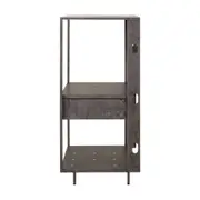 ARMÁRIO DE COZINHA MÉDIO ABERTO 1 GAVETA 64 CM BRASP - GRAFITE FOSFATIZADO - Foto 3