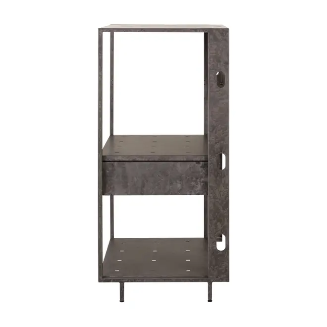 ARMÁRIO DE COZINHA MÉDIO ABERTO 1 GAVETA 64 CM BRASP - GRAFITE FOSFATIZADO - Foto 3