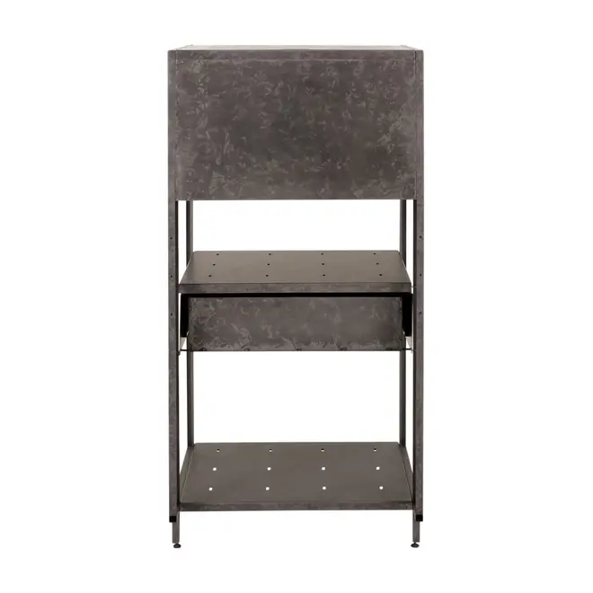 ARMÁRIO DE COZINHA MÉDIO ABERTO 1 GAVETA 64 CM BRASP - GRAFITE FOSFATIZADO - Foto 4