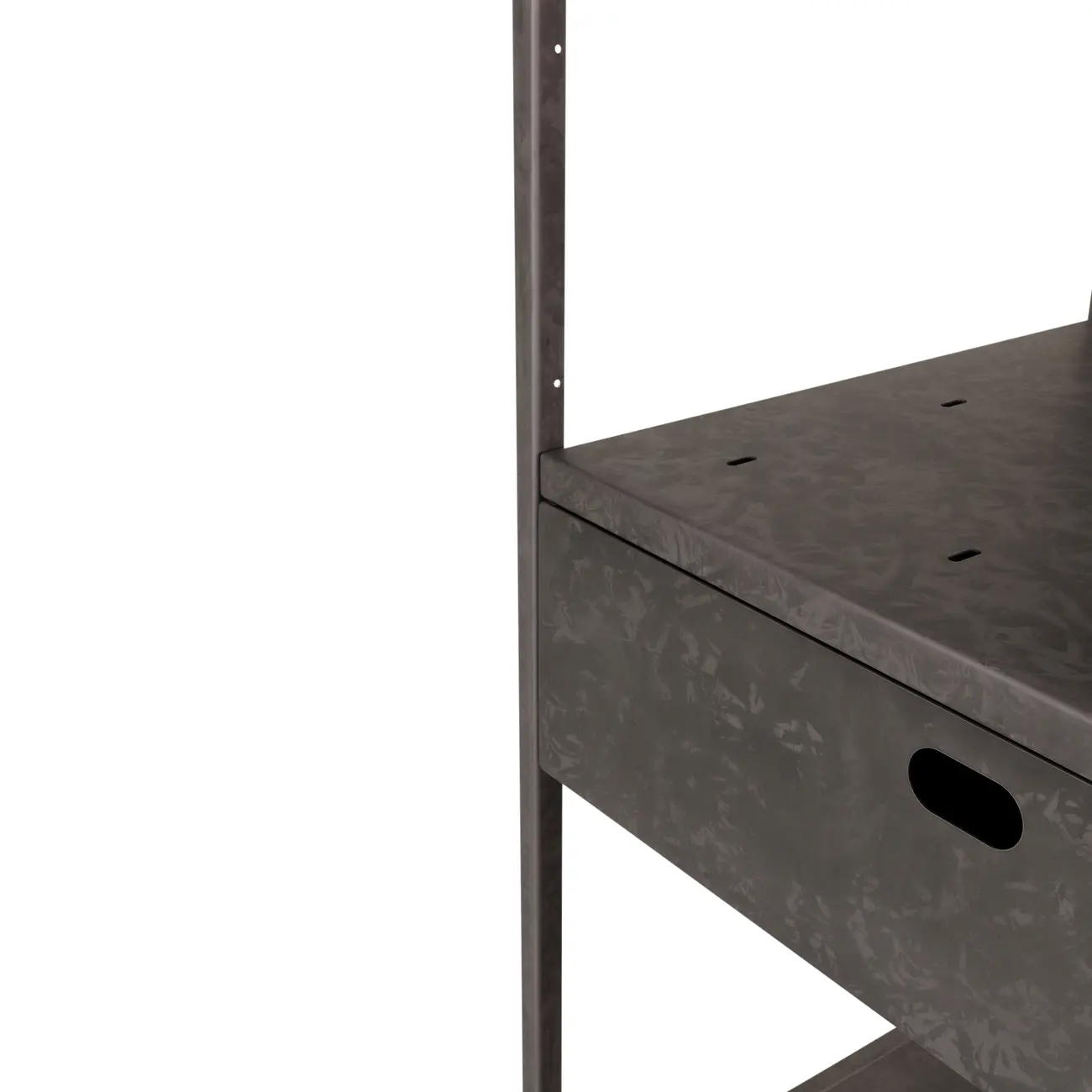 ARMÁRIO DE COZINHA MÉDIO ABERTO 1 GAVETA 64 CM BRASP - GRAFITE FOSFATIZADO - Foto 5
