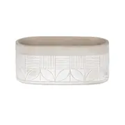 FLOREIRA 22 CM BETON ART - KONKRET/BRANCO - Foto 1